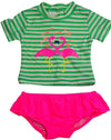 Carter's - Baby Girls 2PC Short Sleeve Rashguard Swim Set