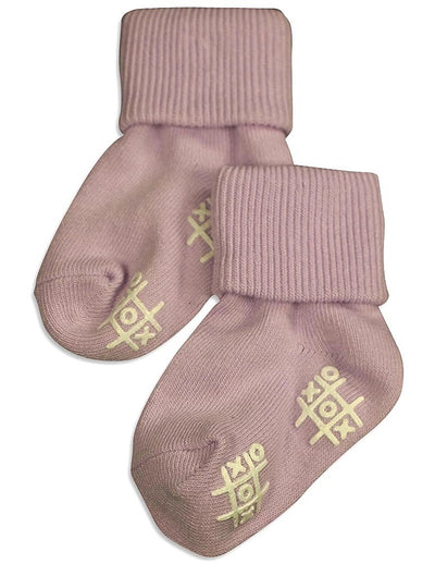 Tic Tac Toe - Little Girls' Triple Roll Sock