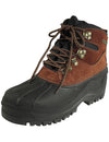 KINGSHOW Mens M0705 Water Resistance Leather Rubber Sole Winter Snow Boots