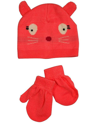 Winter Warm-Up - Baby Girls Hat and Mitten Set