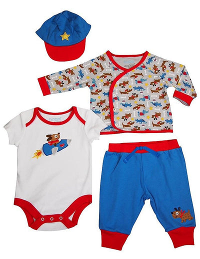 Happi by Dena - Baby Boys 4 Piece Pant Set