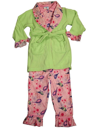 Bunz Kidz - Little Girls 3 Piece Robe and Pajama Set