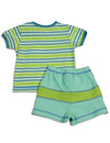 Cloud Mine - Baby Boys Short Sleeve Stripe Short Set