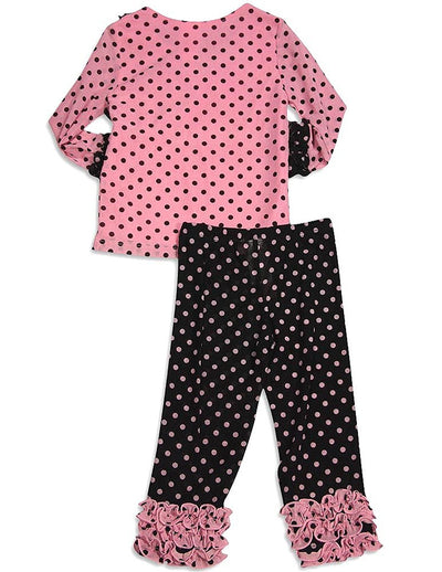 Me Me Me by Lipstik - Little Girls Long Sleeve Pant Set