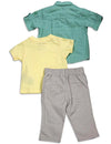 Kenneth Cole Reaction - Baby Boys 3 Piece Short Sleeve Pant Set