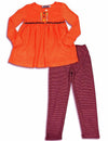 Truly Me by Sara Sara - Little Girls' Long Sleeve Striped Pant Set