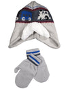 Winter Warm-Up - Little Boys Hat and Mitten Set Fits 2-4