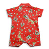 Pepper Toes by Baby Lulu - Baby Boys Short Sleeve Santa Romper