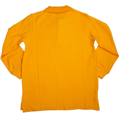 French Toast - Big Boys Long Sleeve Pique Polo, Gold 33381-18