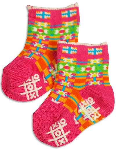 Tic Tac Toe - Little Girls' Striped Ankle Sock