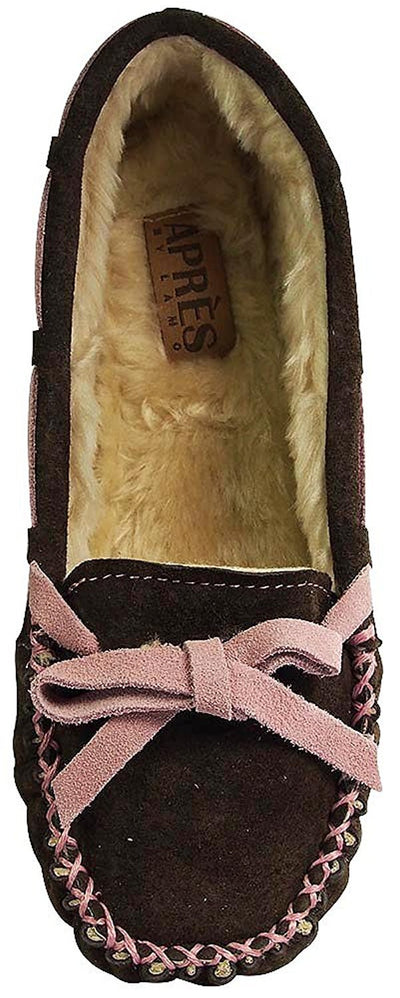 Apres Lamo - Womens Apr?s Moccasin Slipper, Chocolate 39014-6B(M)US