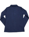 French Toast School Uniform Girls Long Sleeve Polo with Picot Collar, Navy, 20