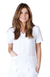 UltraSoft Premium 2 Pocket Cross Over Tunic Medical Scrub Top For Women - JUNIOR FIT