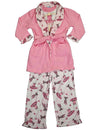 Bunz Kidz - Baby Girls 3 Piece Robe and Pajama Set