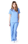 Ultra Soft Brand Scrubs - Premium Womens Junior Fit Two Pocket Scrub Set