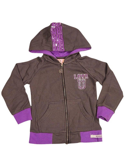 Wild Mango - Little Girls Punk Princess Zip-up Hoody Jacket