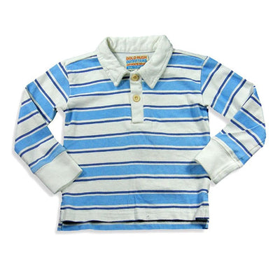 Gold Rush Outfitters - Little Girls Long Sleeve Striped Polo