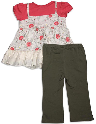 Calvin Klein - Little Girls' Cap Sleeve Capri Pant Set Asst Fabrics