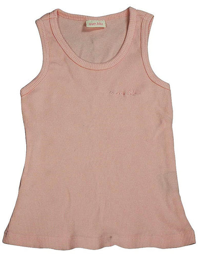 Ave.blu - Little Girls' Ribbed Tank Top with Emboidered Logo