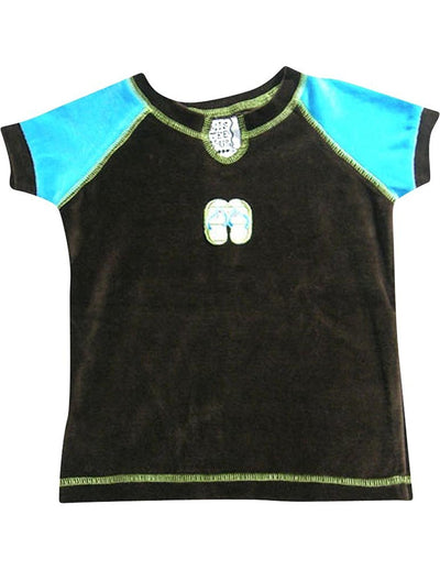 Mis Tee V-Us - Little Girls Short Sleeve Velour Top