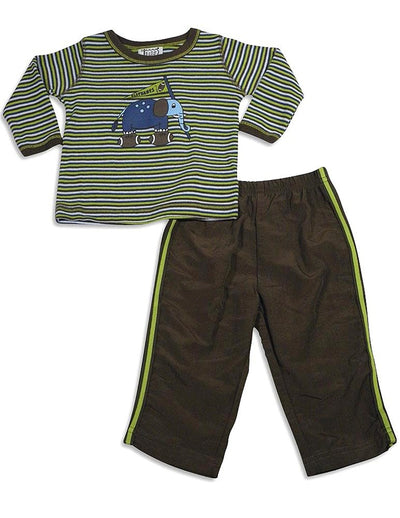 Mis Tee V-Us - Baby Boys Long Sleeve Pant Set