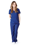 Ultra Soft Brand Scrubs - Premium Womens Junior Fit Two Pocket Scrub Set