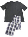 Majestic International - Mens Short Sleeve Long Leg Pajamas - 3 Color Combinations