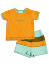 Cloud Mine - Baby Boys Short Sleeve Stripe Short Set