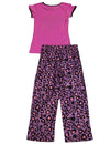 Fancy Girlz - Little Girls' Short Sleeve Leopard Hearts Pajamas