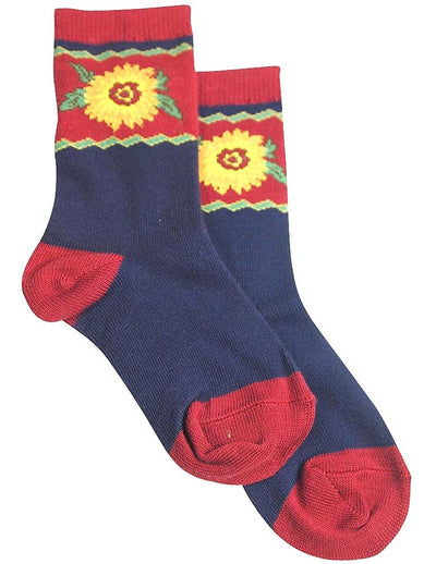 Tic Tac Toe Girls Sunflower Sock