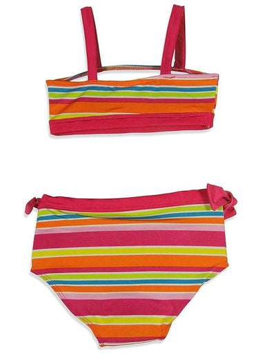 Pink Platinum - Little Girls' Two Piece Striped Bikini Swim Suit