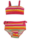 Pink Platinum - Little Girls' Two Piece Striped Bikini Swim Suit