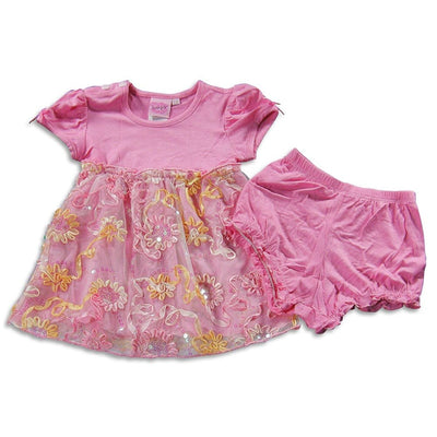 Lipstik - Baby Girls Short Sleeve Dress Set