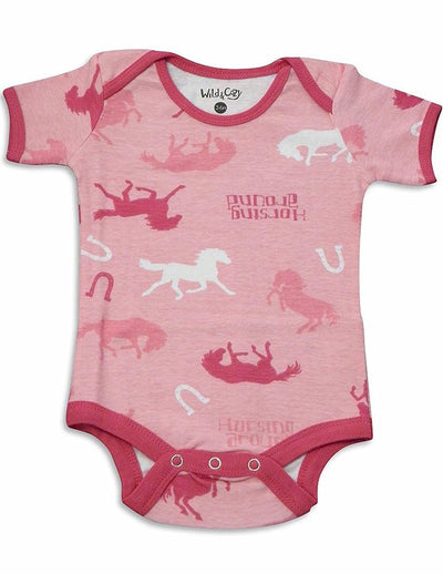 Horse Print Onesie for Baby Girls'