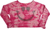 Glitter Girl - Big Girls Long Sleeve Cropped Tie Dye Sweatshirt