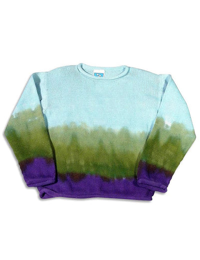 Zinnias - Big Girls' Long Sleeve Dip Dyed Sweater