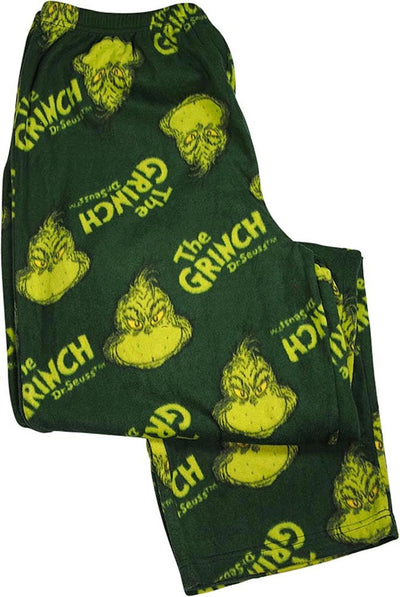 Dr Suess - Mens The Grinch Fleece Sleep Lounge Pant