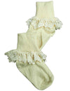 Christian Dior - Little Girls Butterfly Lace Cuff Sock