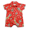 Pepper Toes by Baby Lulu - Baby Boys Short Sleeve Santa Romper