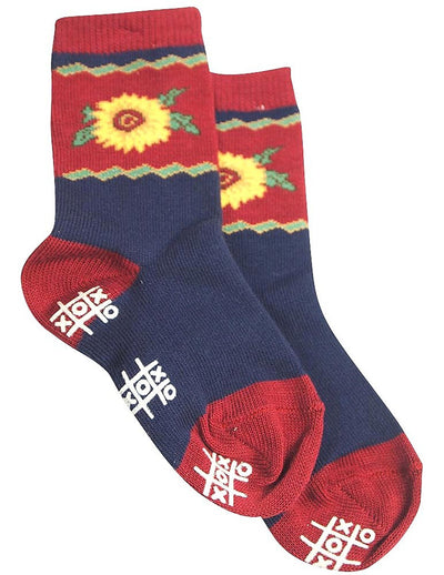 Tic Tac Toe Girls Sunflower Sock