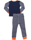 Petit Lem - Little Boys Long Sleeve Striped Monster Pajamas