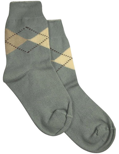 Tic Tac Toe - Little Girls' Argyle Sock