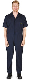 Natural Workwear - Mens Short Sleeve Basic Blended Work Coverall Includes Big & Tall Sizes - Order 1 size bigger