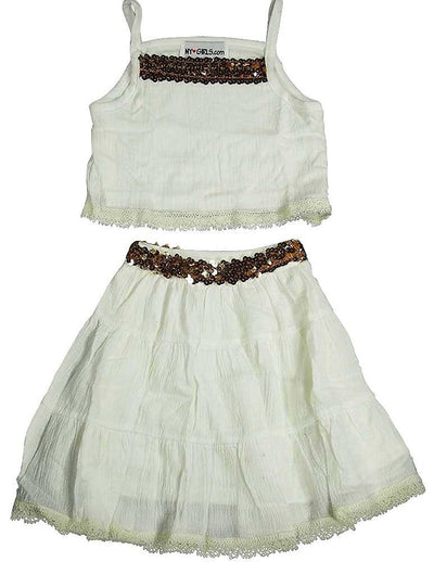 NY Girls.com - Little Girls' Crepe 2 Piece Skirt Set