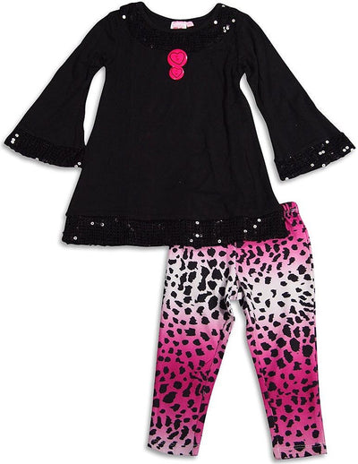 Me Me Me by Lipstik - Little Girls Long Sleeve Pant Set Asst Fabrics