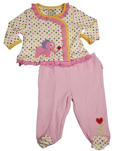 Happi by Dena - Baby Girls 2 Piece Velour Pant Set