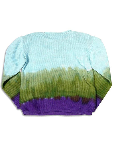 Zinnias - Big Girls' Long Sleeve Dip Dyed Sweater