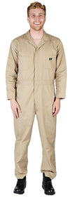 Natural Workwear - Mens Long Sleeve Basic Blended Work Coverall Includes Big & Tall Sizes - Order 1 size bigger