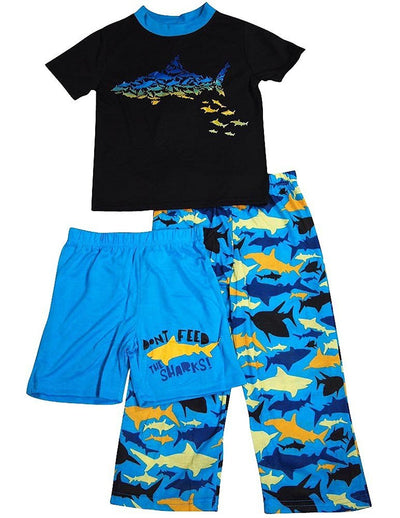 Komar Kids - Little Boys 3 Pc Short Sleeve Pajama Set