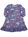 Sara's Prints - Little Girls Puffed Long Sleeve Nightgown